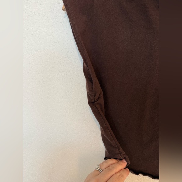 Reformation Lindy Top Cowl Neck Sleeveless Knit Blouse in Brown Size Medium - Picture 5 of 6